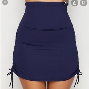 Anne Cole high-waisted skirted swimsuit bottom.